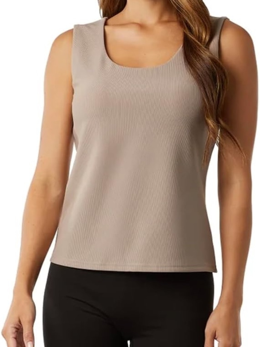 32 Degrees Cool Women's Ribbed Tank Top with Built in Bra